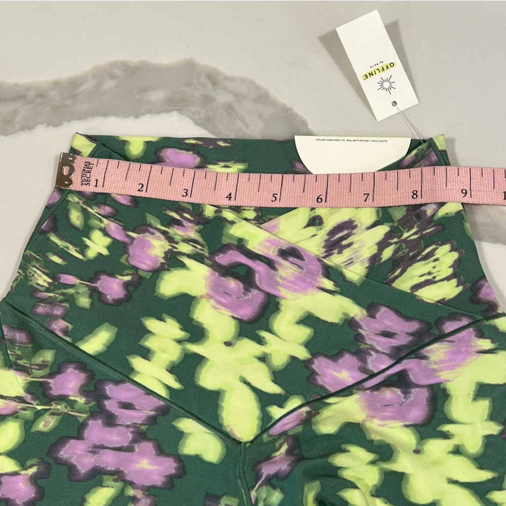 Aerie Women Offline Green Floral Print High Rise
Crossover 7/8 Tight Leggings S - Picture 12 of 15